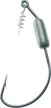 Mustad 91768S18-3/0-3U Ultrapoint Power Lock Plus Weighted Hook With