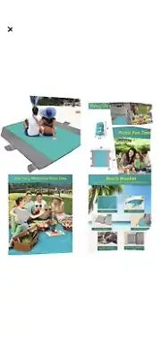 Sand Free Beach Blanket Waterproof Picnic Mat Home Outdoor Travel Camping Use