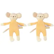 2PK Annabel Trends Cuddly Wuddlies Plush Kids/Toddler Play Toy 17x6cm Sml Mouse
