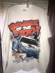 Vtg Jimmy Spencer Beware Of The Dog Double Sided Graphics NASCAR Sirius XL Shirt