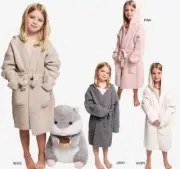 ComfyLuxe Children's Solid Color Hooded Robe
