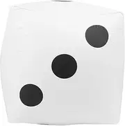 Inflatable dice, Portable PVC Inflatable dice, Indoor Outdoor Party Supplies, Large Inflatable dice Prop Game Toys for Kids(White)