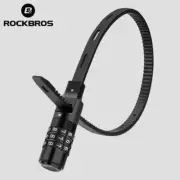 ROCKBROS Bike zip tight Lock 3 Digit Password Anti-theft Steel quick releases