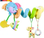 Car Seat Toy, Baby Activity Spiral Plush Hangings Stroller Crib Pram Toy Accesso