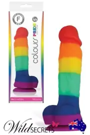 NEW nsnovelties 5 inch Realistic Rainbow Platinum Silicone Dildo, Dildo/Dong