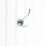Wall Mount Hat Coat Rope Hook Bathroom Towel Holder Hang In Polished Chrome