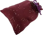 BESTYASH Nordic Starlit Sky Card Storage Organizer Drawstring Bag for Travel Elegant Soft Flocking Pouch