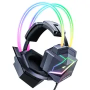 ONIKUMA X20 RGB Gaming Headset Wired Earphone 50mm Drive Unit Stereo Surround Sound Breathable Earmuff USB 3.5mm Wired G