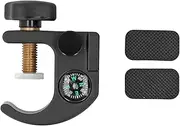 Baxnore GPS RTK Pole Clamp, Aluminum Alloy Handlebar Clamp with Small Compass, Wear Resist GPS Data Collector Bracket, Adjustable Collector Holder for Indoors Outdoors