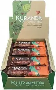 KURANDA WHOLEFOODS Gluten Free Nut Bars Macadamia & Hazelnut 45g x 16 Display