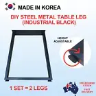 Set Of 2 DIY Steel Metal Table Leg Industrial Black