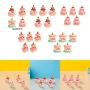 5x Mini Cake Decor Miniature Cake Decorations for Desktop Bookshelf Wedding