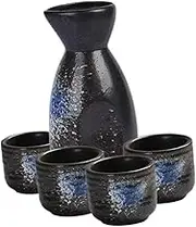 Vaguelly 1Set Japanese Decorative Sake Set Elegant Sake Pot with Cups for Sake Spirits and Water Stylish Table Decoration and Drinkware High End Liquor Holders for Home