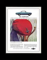 1966 Chevy Corvair Monza Sport Coupe 2 - Matted for 11x14 Frame