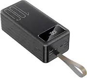 Large Power Bank 60000mAh USB C Portable Charger, 18W Fast Charging Powerbank, 3-Intput and 4-Output, Battery Pack for Outdoor Camping Travel Office(Size:60000Mah,Color:Black)