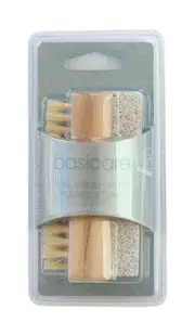 Basicare Nail Brush Natural Bristles with Pumice Stone 9.3cm