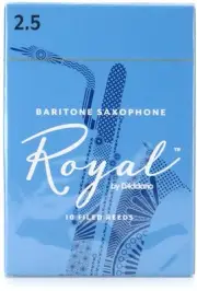 D'Addario Royal Baritone Saxophone Reeds - 2.5 (10-pack)
