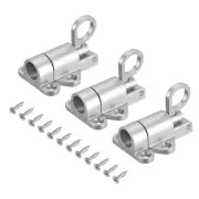 Spring Loaded Latch Pin, 3Pcs - Aluminum Alloy Round Tip of Pin Up (Silver Gray)