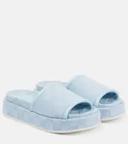 [Gucci] Gucci Clarice GG canvas slides AU 8 blue