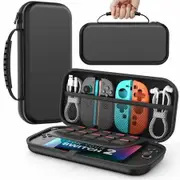 Carrying Case for 2025 Switch 2,Protective Hard Shell Portable Travel Carry Case Pouch holds 10 Cartridges with Pockets for Switch 2 Accessories and Games