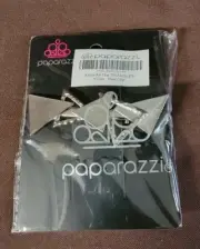 Paparazzi Know All The Triangles Silver Hair Clip