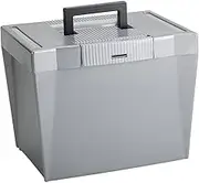Pendaflex 20862 Portable Letter Size Hanging File Box, 13-7/8w x 10-3/4d x 10-1/4, Steel Gray