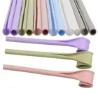 Protects Teeth BPA Free Openable Reusable Snap Straw Silicone Straws Detachable