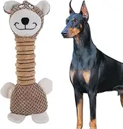 Squeaky Dog Toys,Long Neck Plush Tiger Dog Dog Teething Toys - Indestructible Dog Chew Toys for Aggressive Chewers, Pet Supplies Dog Toy for Small, Medium and Large Breeds Helves