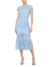 Alice and Olivia Clover Open Back Lace Dress