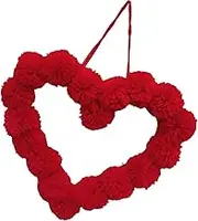 Wreath, Heart Shape Wreath, Artificial Romantic Venue Layout Garland, Love Festival Decoration for Mantel Outdoor Door Wall Window