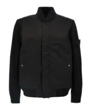 Stone Island Compass Patch Bomber Jacket XXXL black
