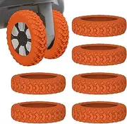 [ZALHIN] Luggage Wheels | Colorful Silicone Set,Colorful Silent Protection for Suitcases, Offices Chairs, Children's Beds, Freezers,
