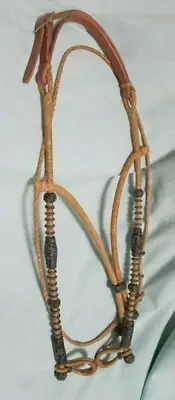 Rawhide Split Brow Band Headstall - California Style