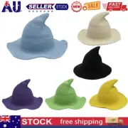 Modern Witch Hat Big Brim Wool Hat Halloween Party Costume Wizard Witch Hat AU