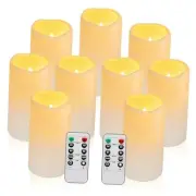9PACK Outdoor Waterproof Plastic flameless Candles with Remote Control LED