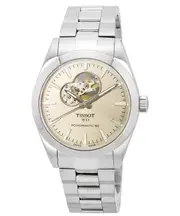 Tissot T-Classic Gentleman Powermatic 80 Open Heart Sunray Dial 100M Mens Watch