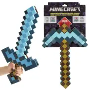 2in1 Minecraft Games Transforming Diamond Sword And Pickaxe Hoe Xmas Toys
