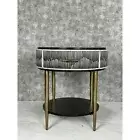 Side Table Drawer - Black & White Bone Inlay