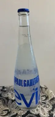JEAN PAUL GAULTIER Limited Edition EVIAN Glass COLLECTABLE Bottle UNOPENED Water