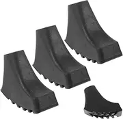 Walking Pole Tips 4pcs Nonskid Cane Protectors Anti-Skid Crutch Foot Pad Sturdy Foot Covers for Hiking Stick