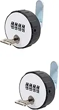 LALAFINA 2pcs Locker Cylinder Lock Durable Double Lock Rotary Tongue Mechanism for File Cabinets Tool Boxes and School Lockers with Key Enhanced Security