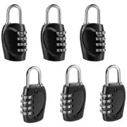 6Pcs 4 Digit Combination Lock Zinc Alloy Code Padlock Waterproof Locker Lock
