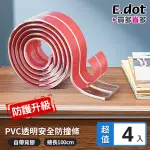 【E.DOT】4入組 桌邊兒童保護透明安全防撞條(贈膠條)