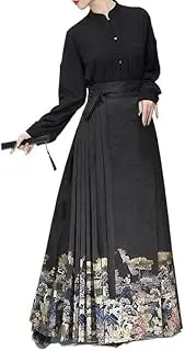 [HeeDz] Traditional Chinese Hanfu Shirt Horse Face Skirt Two Piece Set Spring Autumn Suit Hanfu Skirt Mamianqun Dress Women's