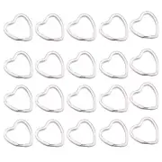 20Pcs Heart-Shaped Split Rings Key Rings Z7T93482