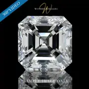 0.92 Carat Asscher Cut Loose Diamond GIA Certified H/IF + Free Ring (1439550425)