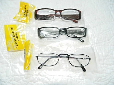 FASHION READING GLASSES 3 Set Retail Pack 1.50 D