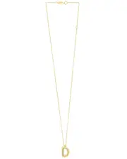 14K Italian Gold Helium Initial Necklace