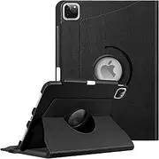 FINTIE Rotating Case Compatible with iPad Pro 11 inch (2022/2021/2020/2018, 4th/3rd/2nd/1st Generation) - 360 Degree Swiveling Stand Cover w/Pencil Holder, Auto Wake/Sleep, Black