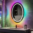 80X60CM LED BATHROOM MIRROR RGB BACK LIGHT WITH 4 SENSOR TOUCH ANTI-FOG MEMORY